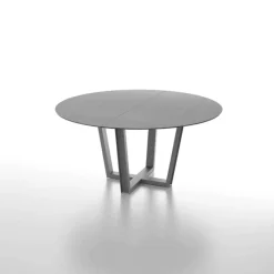 Dexo Viktor Table design ronde en céramique avec pieds géométriques en métal* Table De Salle à Manger