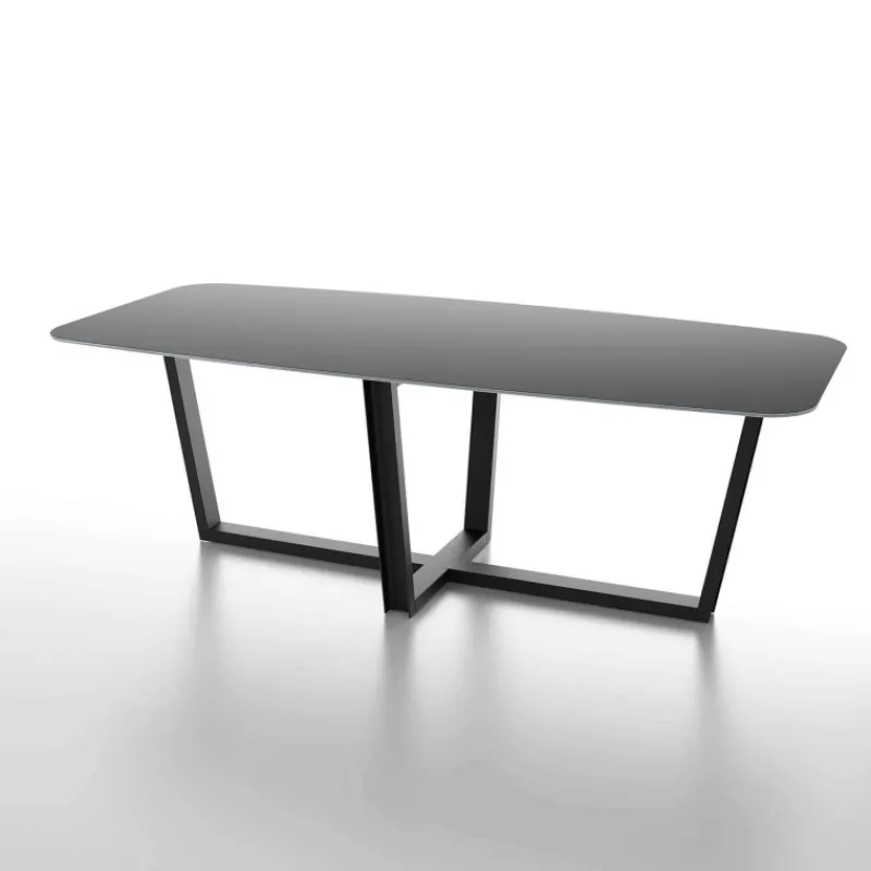 Dexo Viktor Table en céramique design forme tonneau avec pieds modernes* Table De Salle à Manger