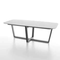 Dexo Viktor Table tonneau en verre design et piétement en métal* Table De Salle à Manger