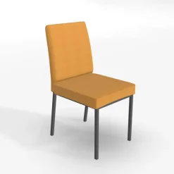 Perfecta Villa Chaise rembourrée en métal et tissu style contemporain* Chaise De Salle à Manger