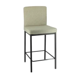 Perfecta Villa Tabouret snack tissu avec pieds en métal* Tabouret Snack (assise +/- 65 Cm)|Tabouret De Bar (assise +/- 80 Cm)