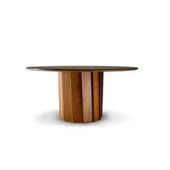 Dasras Volute Table ronde en bois et céramique design* Table De Salle à Manger