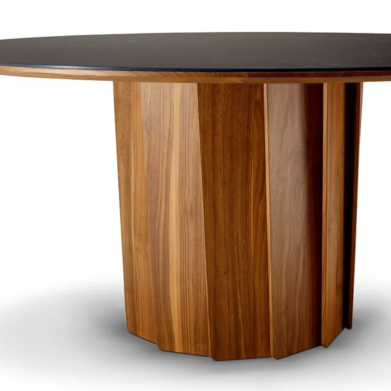 Dasras Volute Table ronde en bois et céramique design* Table De Salle à Manger
