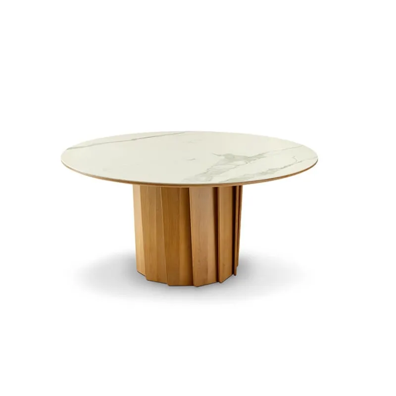 Dasras Volute Table ronde en bois et céramique design* Table De Salle à Manger