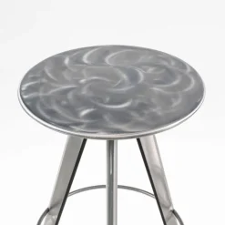 Carrier Vérone ® Tabouret de bar industriel pivotant sans dossier en métal brossé* Tabouret De Bar (assise +/- 80 Cm)