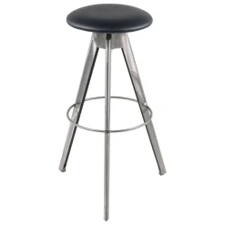 Carrier Vérone ® Tabouret de bar pivotant sans dossier en synthétique et métal* Tabouret De Bar (assise +/- 80 Cm)