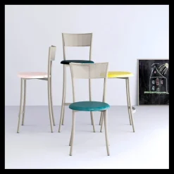 Carrier Wasabi ® Chaise moderne en synthétique et métal dossier ajouré* Chaise De Cuisine