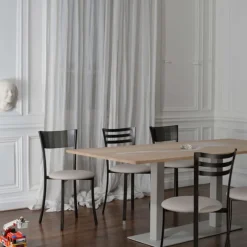 Carrier Wasabi ® Chaise moderne en synthétique et métal dossier ajouré* Chaise De Cuisine