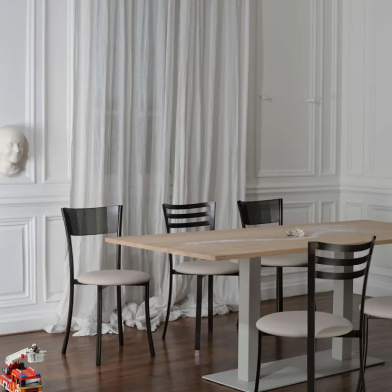 Carrier Wasabi ® Chaise moderne en synthétique et métal dossier ajouré* Chaise De Cuisine