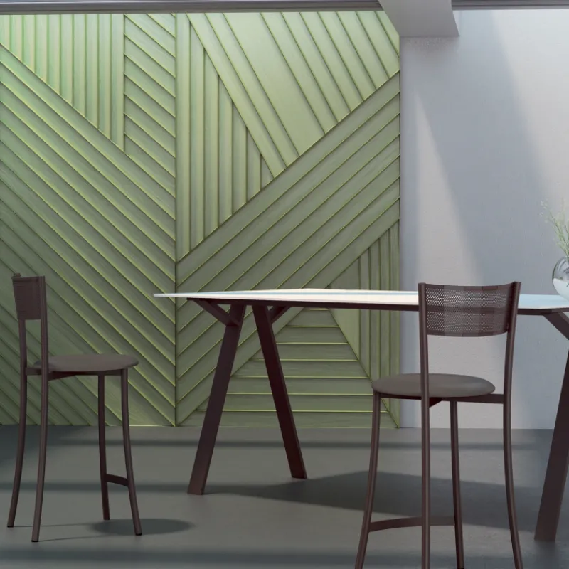 Carrier Wasabi ® Tabouret haut en simili et structure en métal fabrication française* Tabouret Snack (assise +/- 65 Cm)|Tabouret De Bar (assise +/- 80 Cm)
