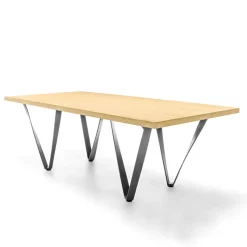 Tomasella Wave Table design extensible avec pied en métal* Table De Salle à Manger