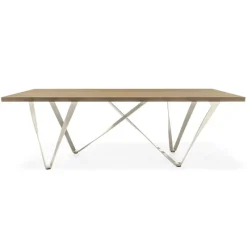 Tomasella Wave Table design rectangulaire avec pied en métal* Table De Salle à Manger
