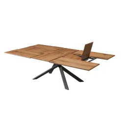 Ozzio 4x4 Table design extensible rectangulaire en bois et métal* Table De Salle à Manger