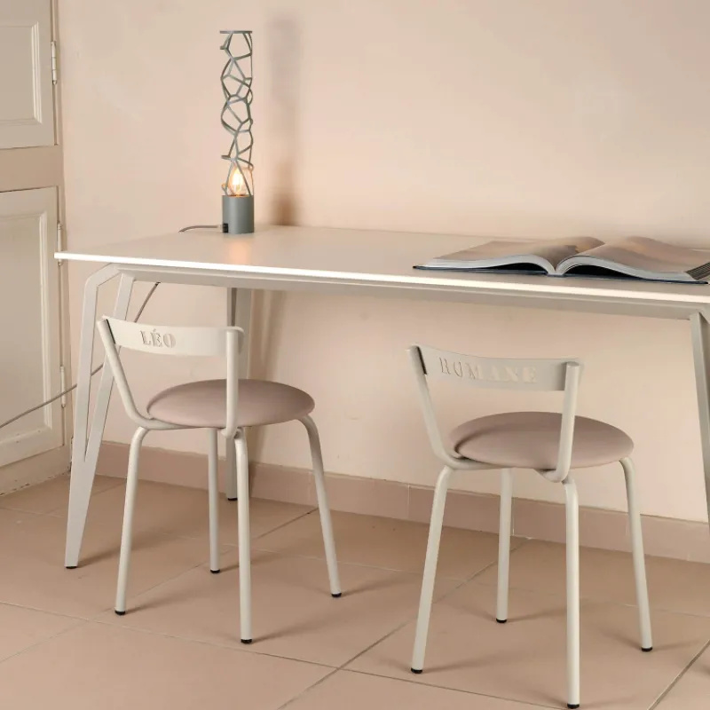 Carrier Xoxo ® Chaise pour enfant française en métal avec assise rembourrée* Chaise De Cuisine|Chaise Salon