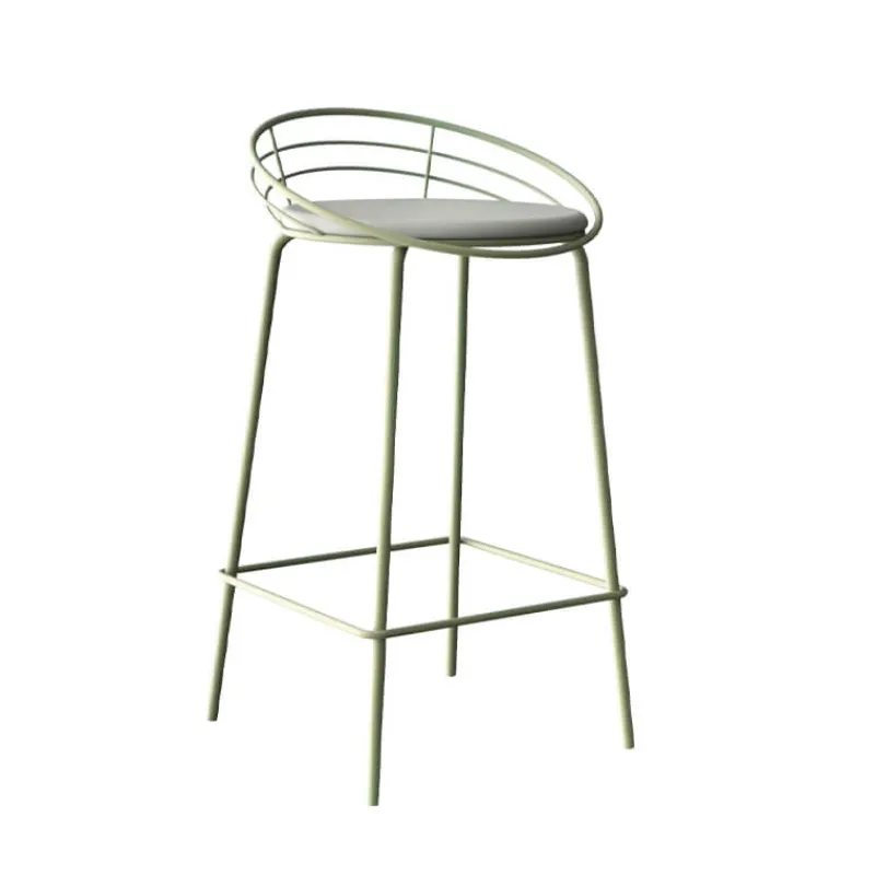 Carrier Yaël ® Tabouret haut français rembourré en métal et simili* Tabouret Hauteur Sur-mesure|Tabouret Snack (assise +/- 65 Cm)