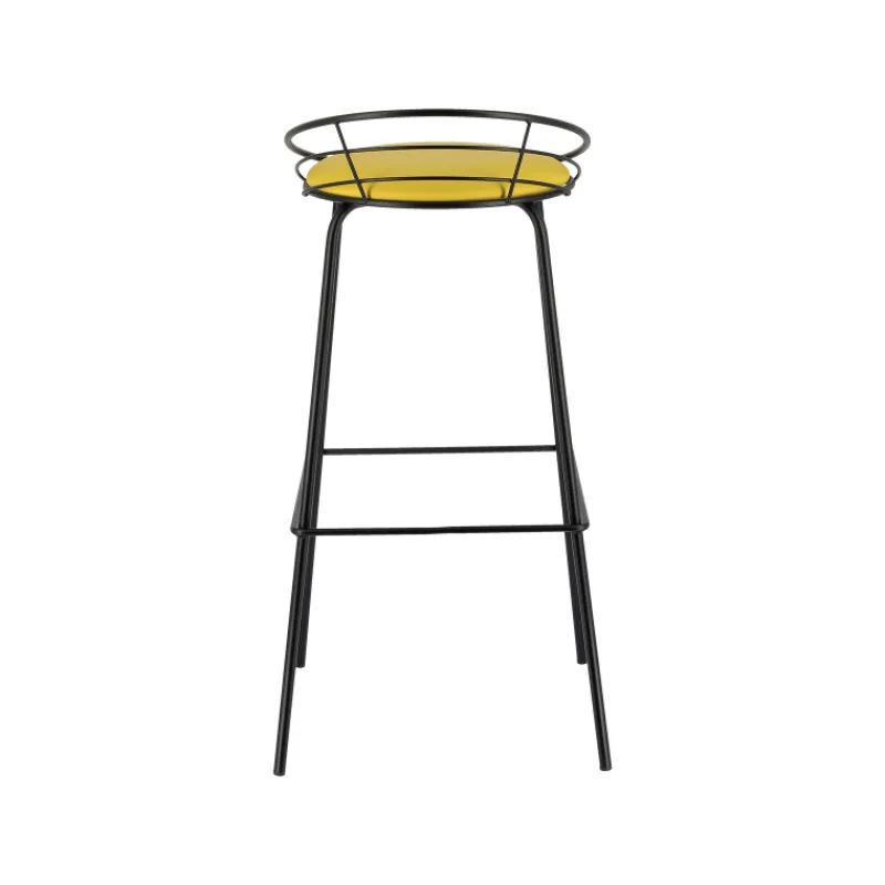Carrier Yaël ® Tabouret haut français rembourré en métal et simili* Tabouret Hauteur Sur-mesure|Tabouret Snack (assise +/- 65 Cm)
