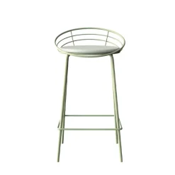 Carrier Yaël ® Tabouret haut français rembourré en métal et simili* Tabouret Hauteur Sur-mesure|Tabouret Snack (assise +/- 65 Cm)