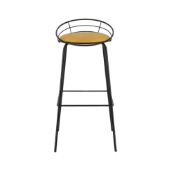 Carrier Yaël ® Tabouret haut français rembourré en métal et simili* Tabouret Hauteur Sur-mesure|Tabouret Snack (assise +/- 65 Cm)