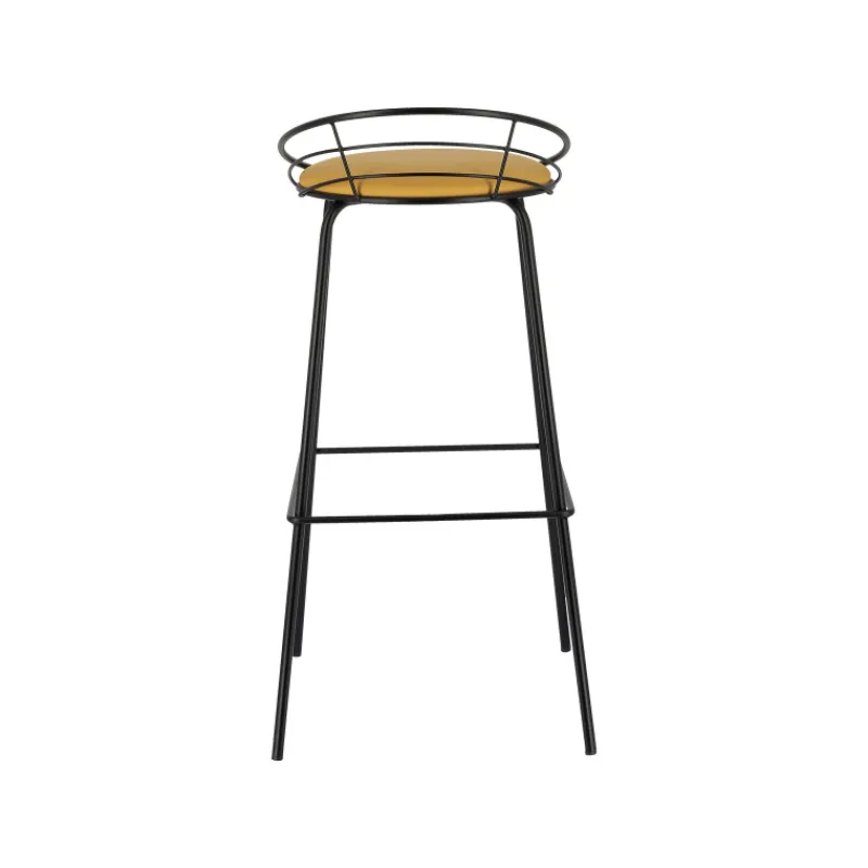 Carrier Yaël ® Tabouret haut français rembourré en métal et simili* Tabouret Hauteur Sur-mesure|Tabouret Snack (assise +/- 65 Cm)