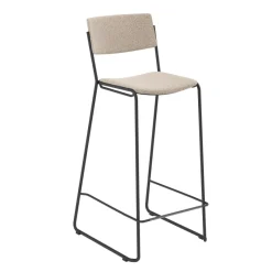 Perfecta Zoom Tabouret de bar moderne et épuré en tissu pieds traîneau* Tabouret Snack (assise +/- 65 Cm)|Tabouret De Bar (assise +/- 80 Cm)