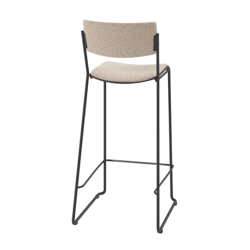 Perfecta Zoom Tabouret de bar moderne et épuré en tissu pieds traîneau* Tabouret Snack (assise +/- 65 Cm)|Tabouret De Bar (assise +/- 80 Cm)